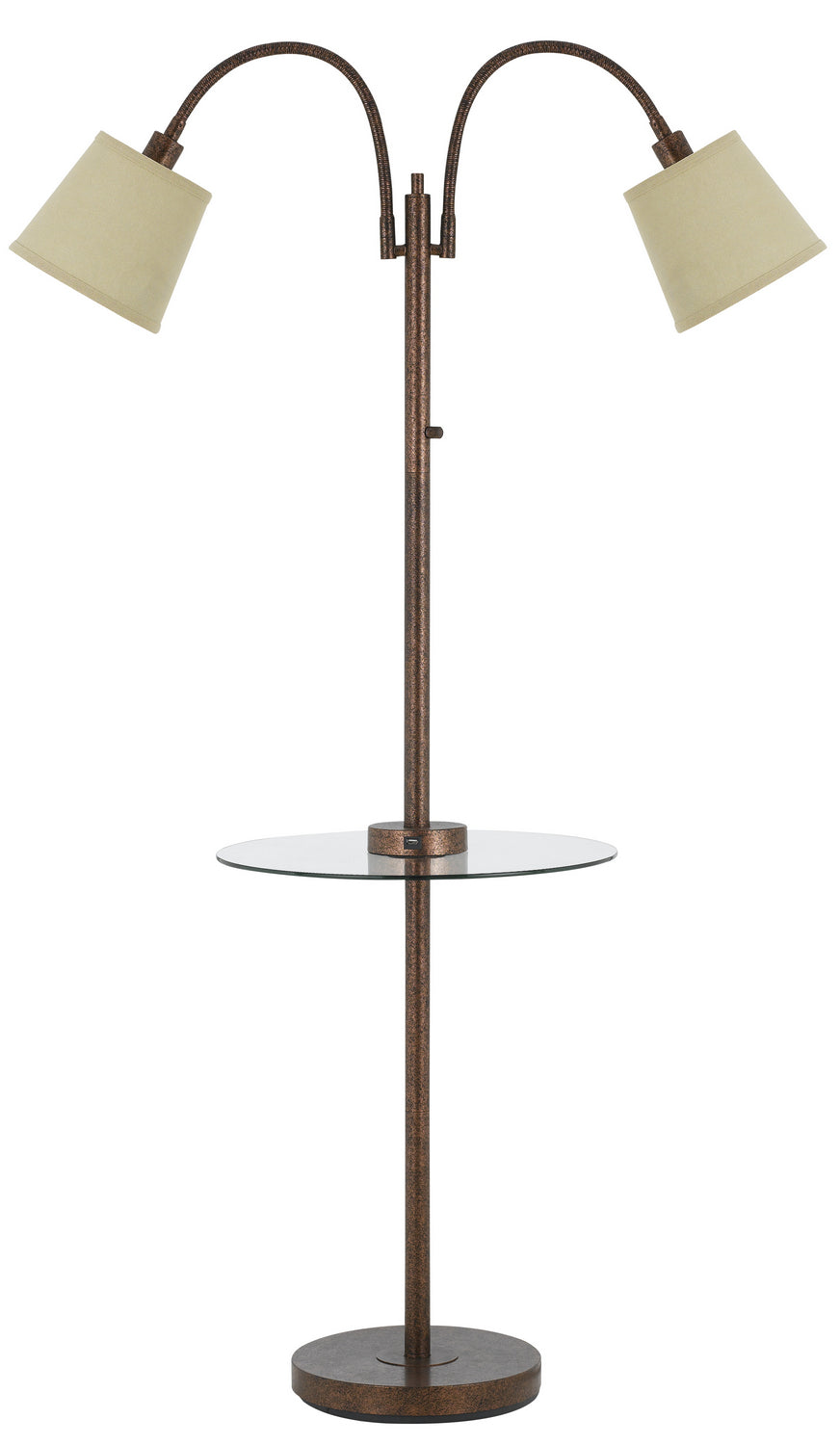 Cal Lighting BO-2444GT-RU  Two Light Floor Lamp Lamp Bronze / Dark