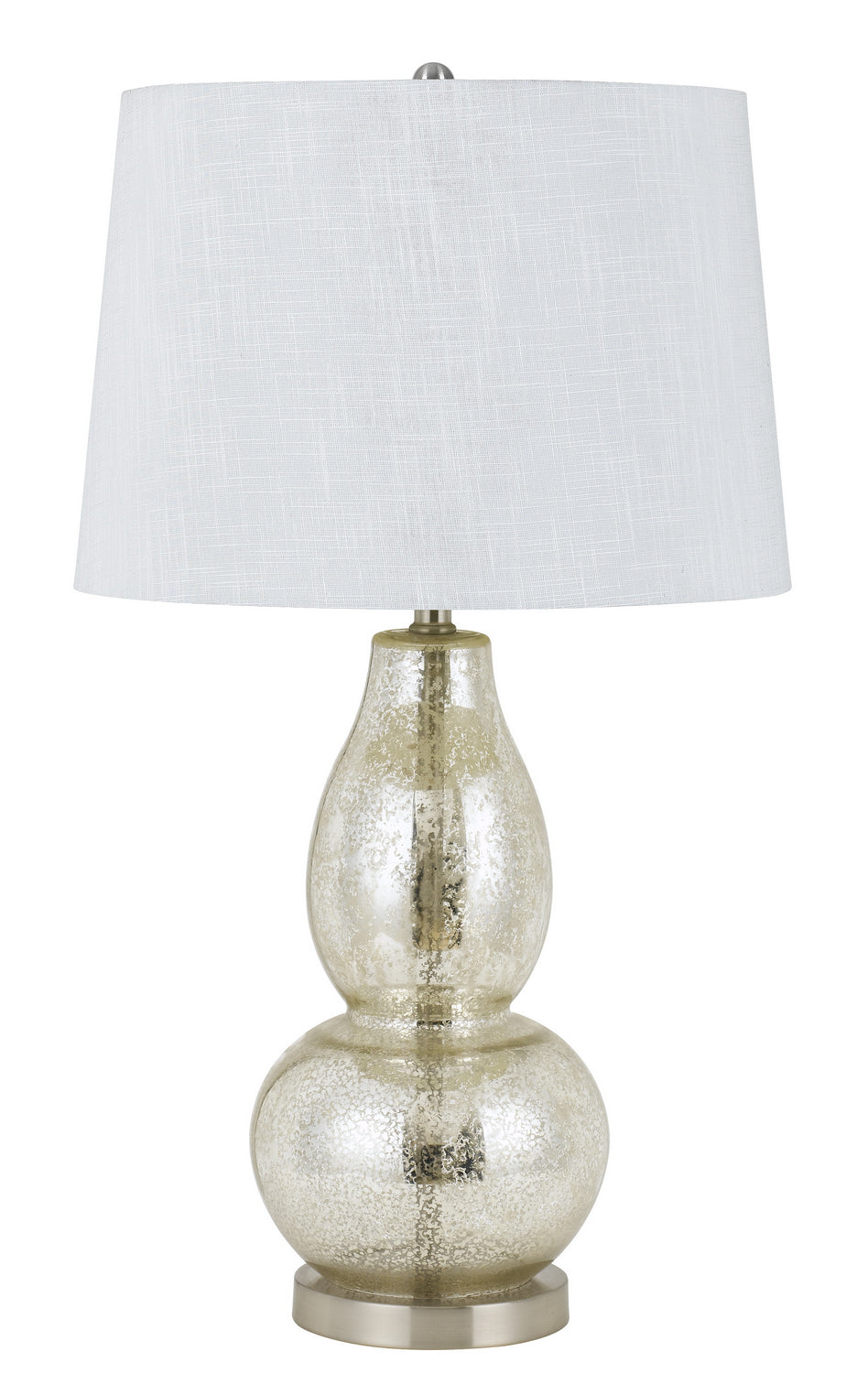 Cal Lighting BO-2705TB-2 Bradford Two Light Table Lamp Lamp Pewter, Nickel, Silver