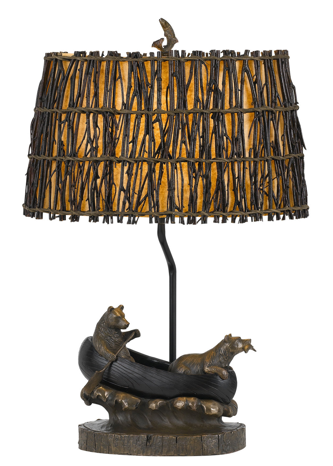 Cal Lighting BO-2732TB  One Light Table Lamp Lamp Bronze / Dark