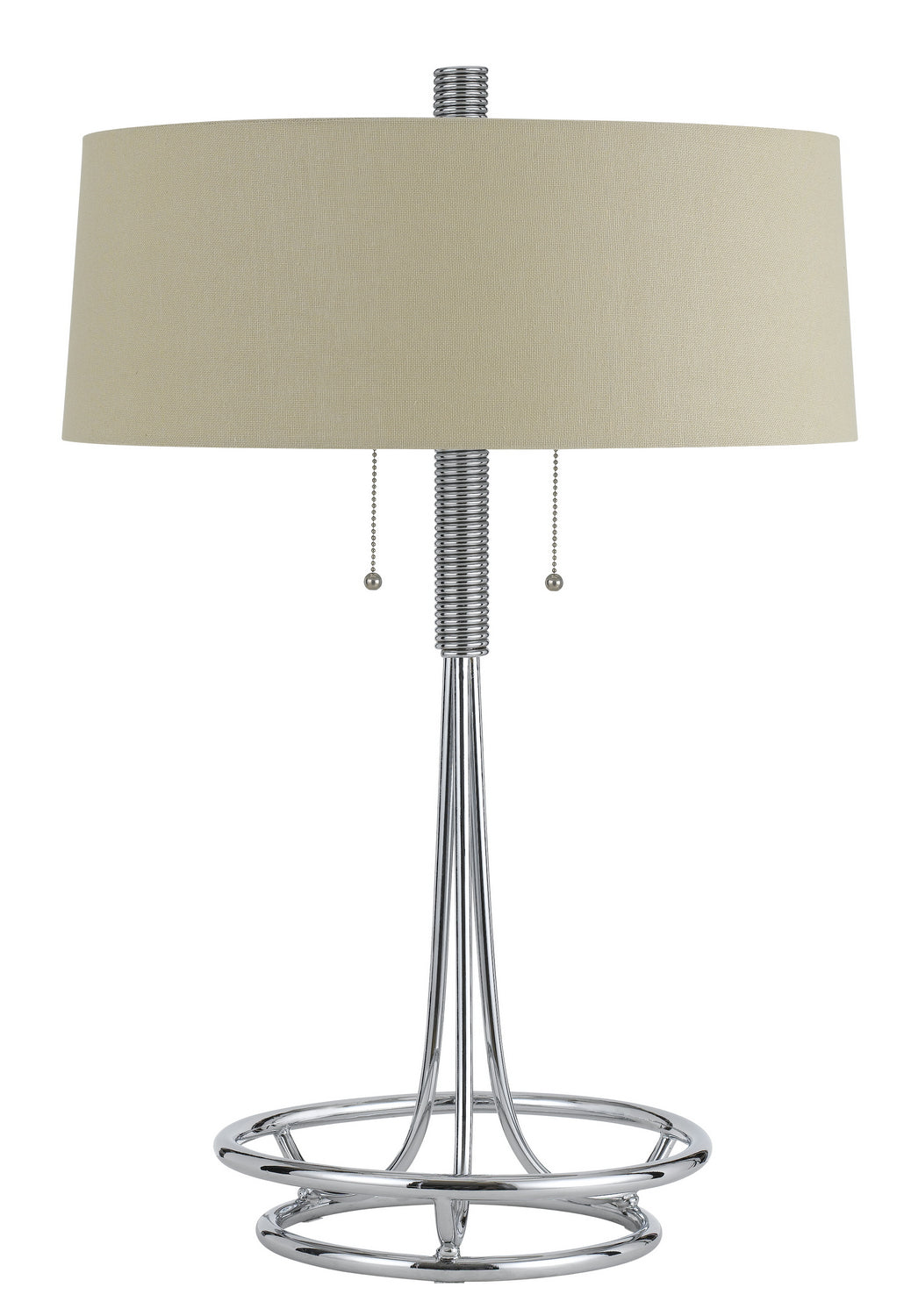 Cal Lighting BO-2744TB  Two Light Table Lamp Lamp Chrome