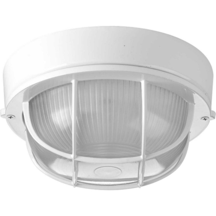 Progress Lighting P3709-30 Bulkheads One Light Flush Mount Outdoor White