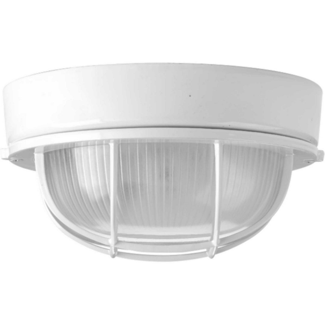 Progress Lighting P3709-30 Bulkheads One Light Flush Mount Outdoor White