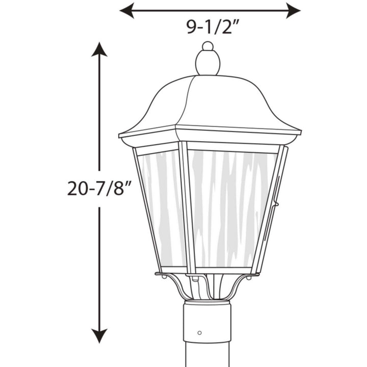 Progress Lighting P540001-031 Kiawah Three Light Post Lantern Outdoor Bronze / Dark