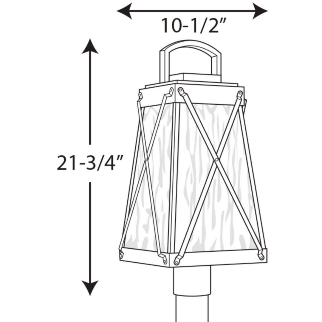 Progress Lighting P540009-031 Creighton One Light Post Lantern Outdoor Bronze / Dark