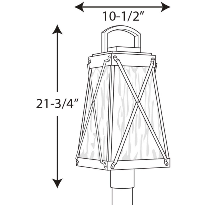 Progress Lighting P540009-031 Creighton One Light Post Lantern Outdoor Bronze / Dark