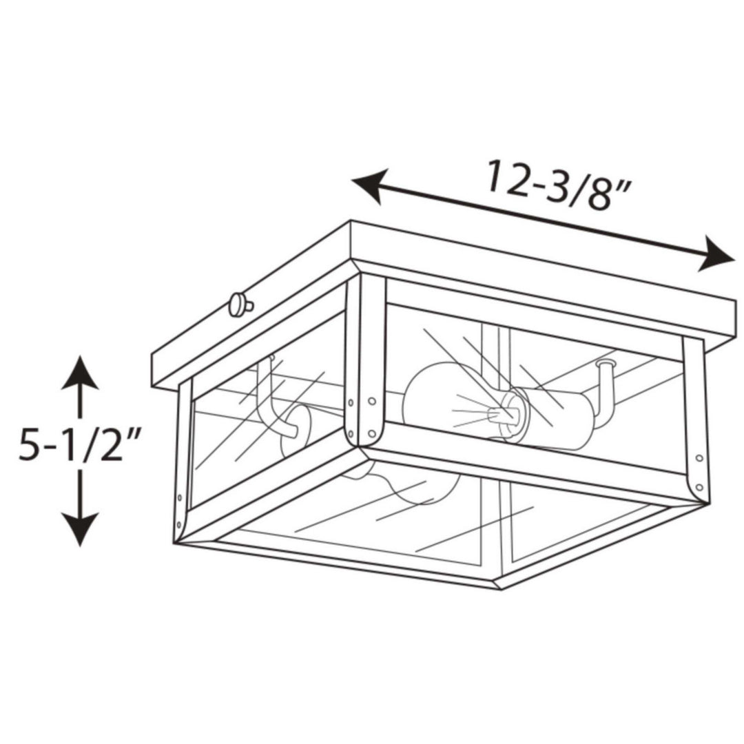 Progress Union Square P550007-135 Ceiling Light - Stainless Steel