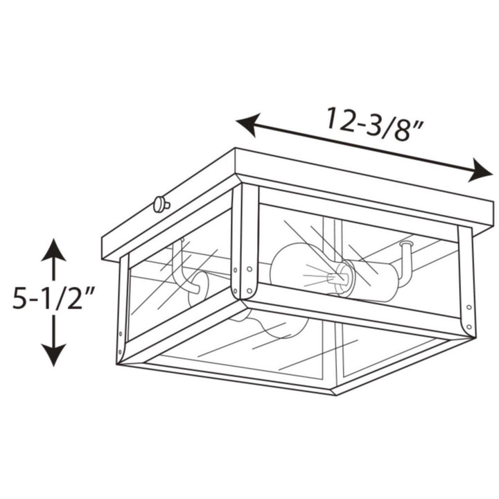 Progress Union Square P550007-135 Ceiling Light - Stainless Steel