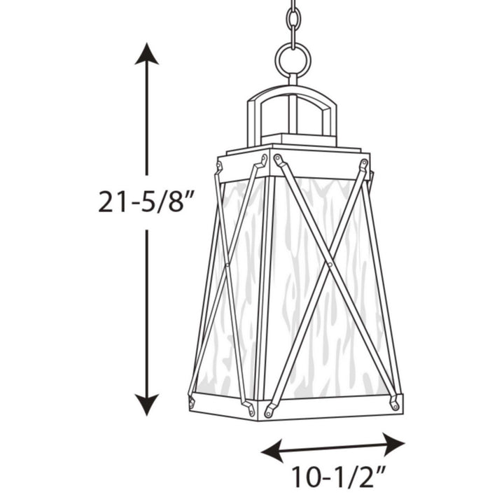 Progress Lighting P550009-020 Creighton One Light Hanging Lantern Outdoor Bronze / Dark