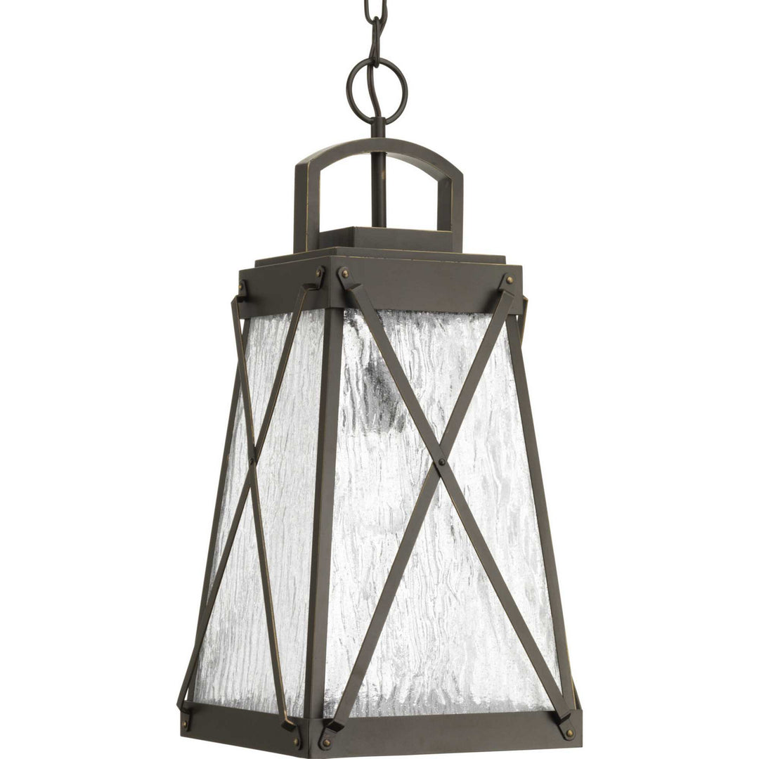 Progress Lighting P550009-020 Creighton One Light Hanging Lantern Outdoor Bronze / Dark