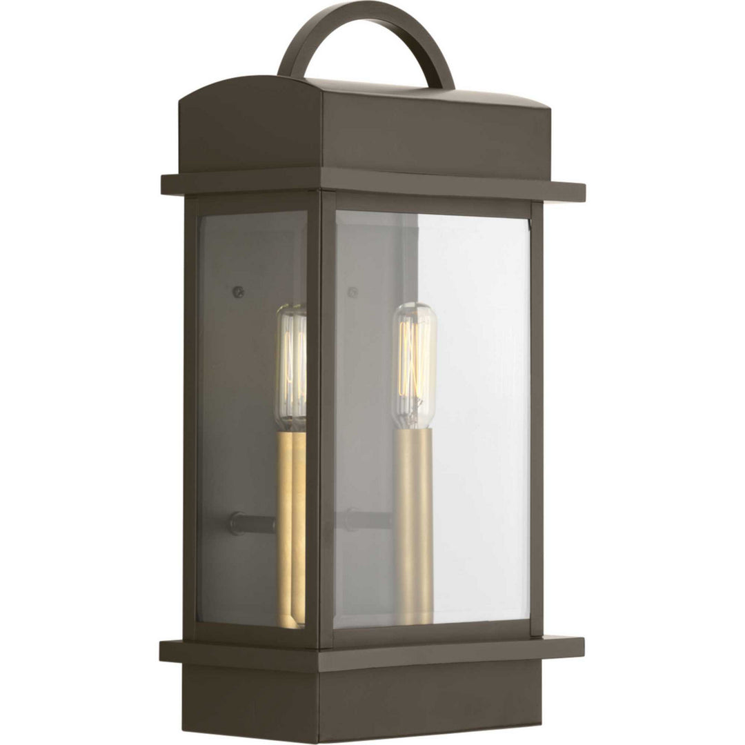 Progress Lighting P560002-020 Santee Two Light Wall Lantern Outdoor Bronze / Dark