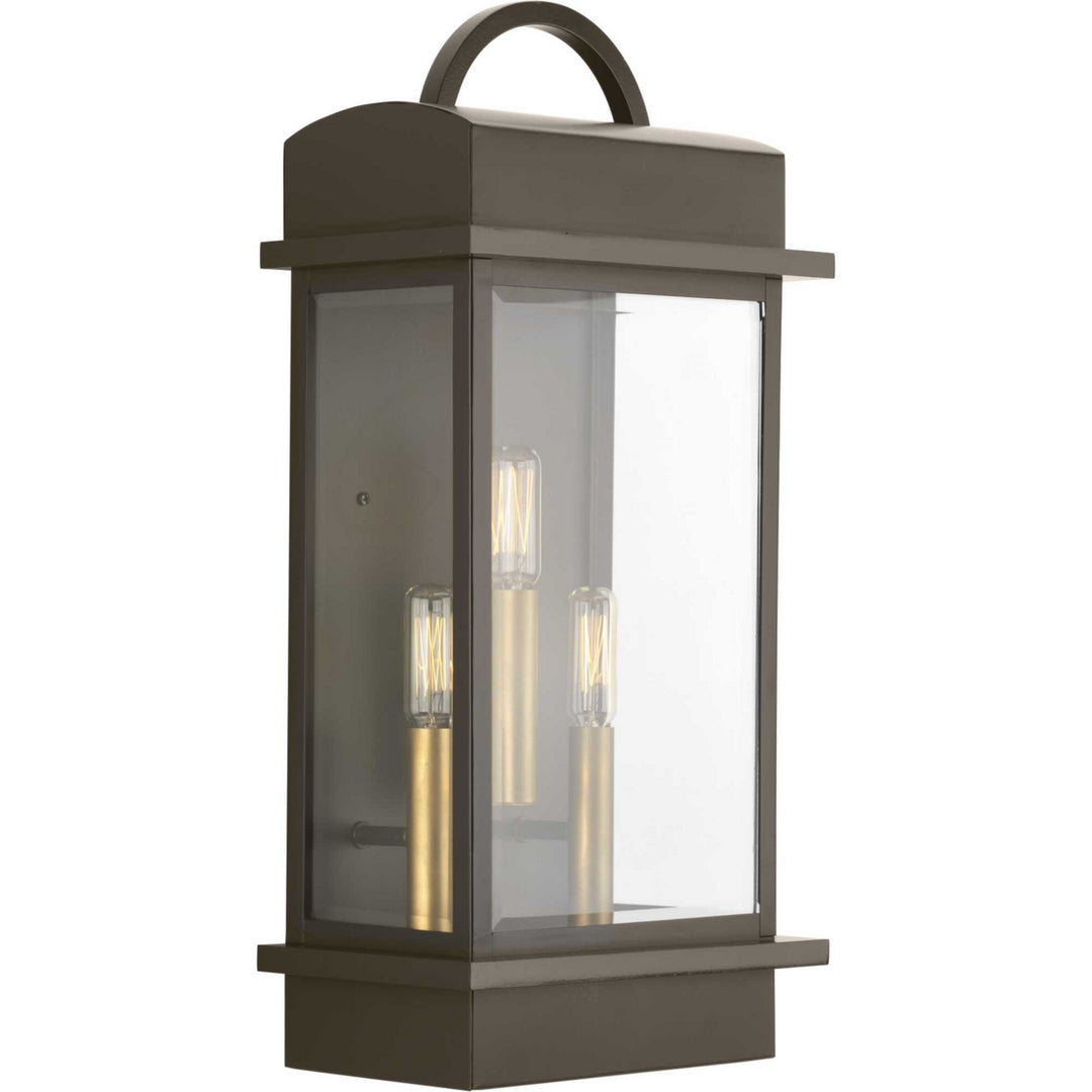 Progress Lighting P560003-020 Santee Three Light Large Wall Lantern Outdoor Bronze / Dark