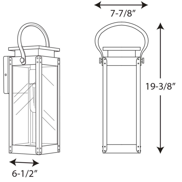 Progress Lighting P560005-135 Union Square One Light Wall Lantern Outdoor Pewter, Nickel, Silver