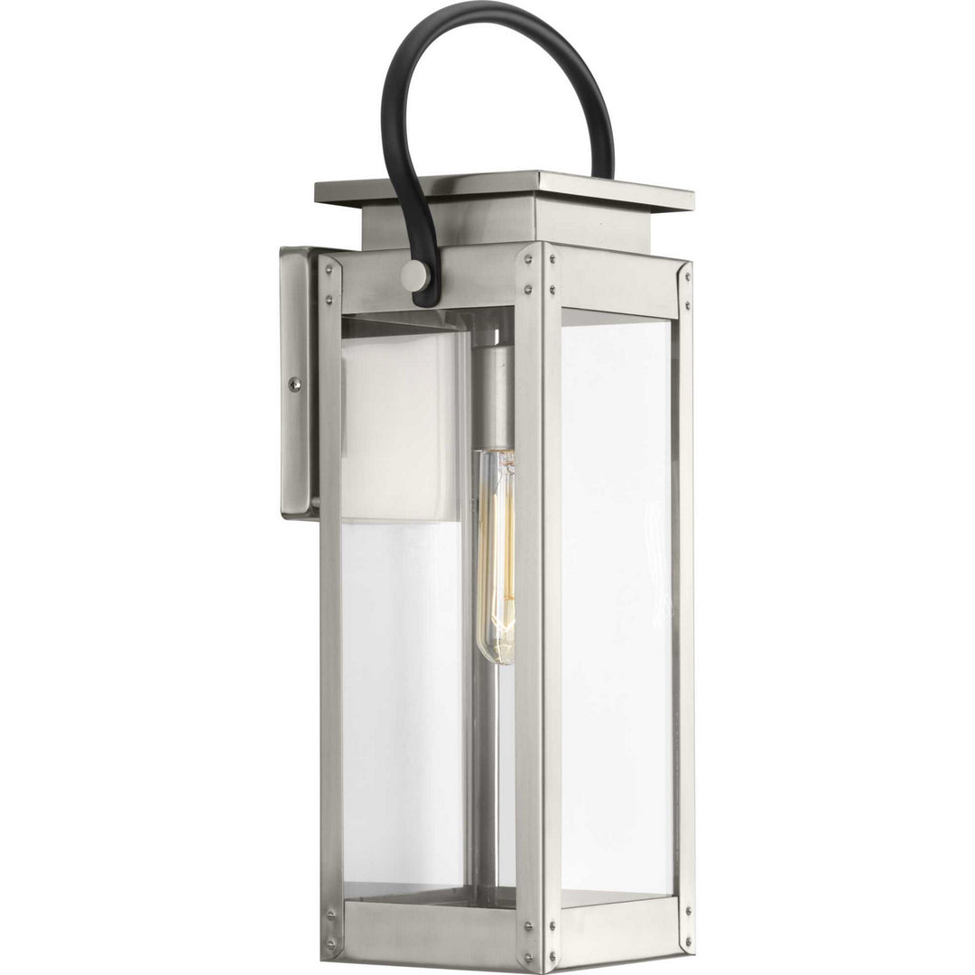 Progress Lighting P560005-135 Union Square One Light Wall Lantern Outdoor Pewter, Nickel, Silver