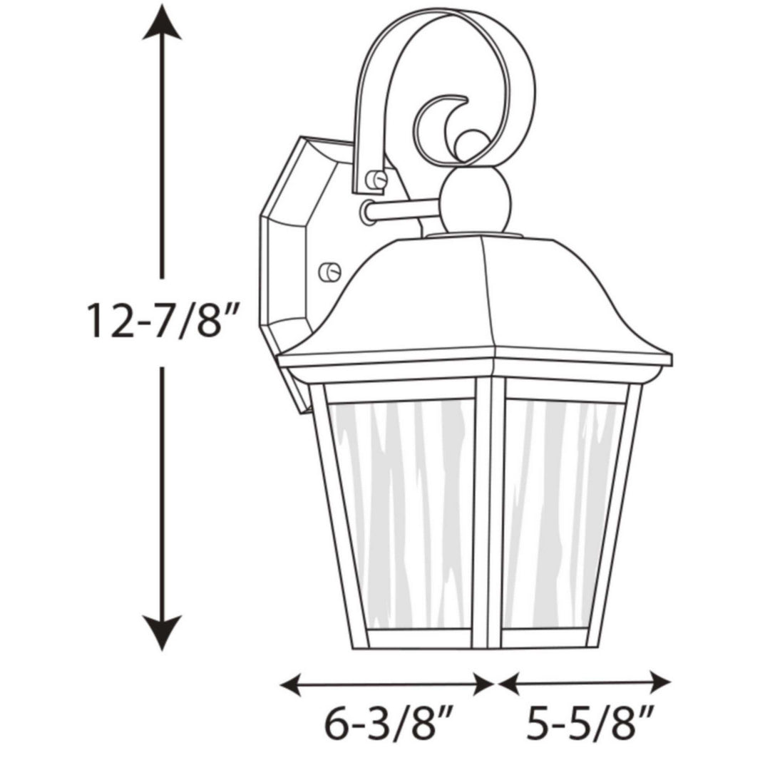 Progress Lighting P560010-031 Kiawah One Light Wall Lantern Outdoor Bronze / Dark