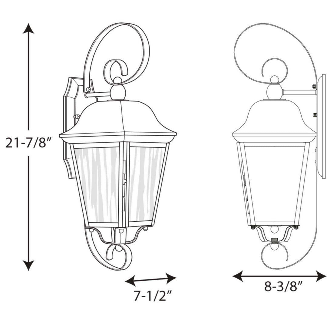 Progress Lighting P560011-031 Kiawah Two Light Wall Lantern Outdoor Bronze / Dark