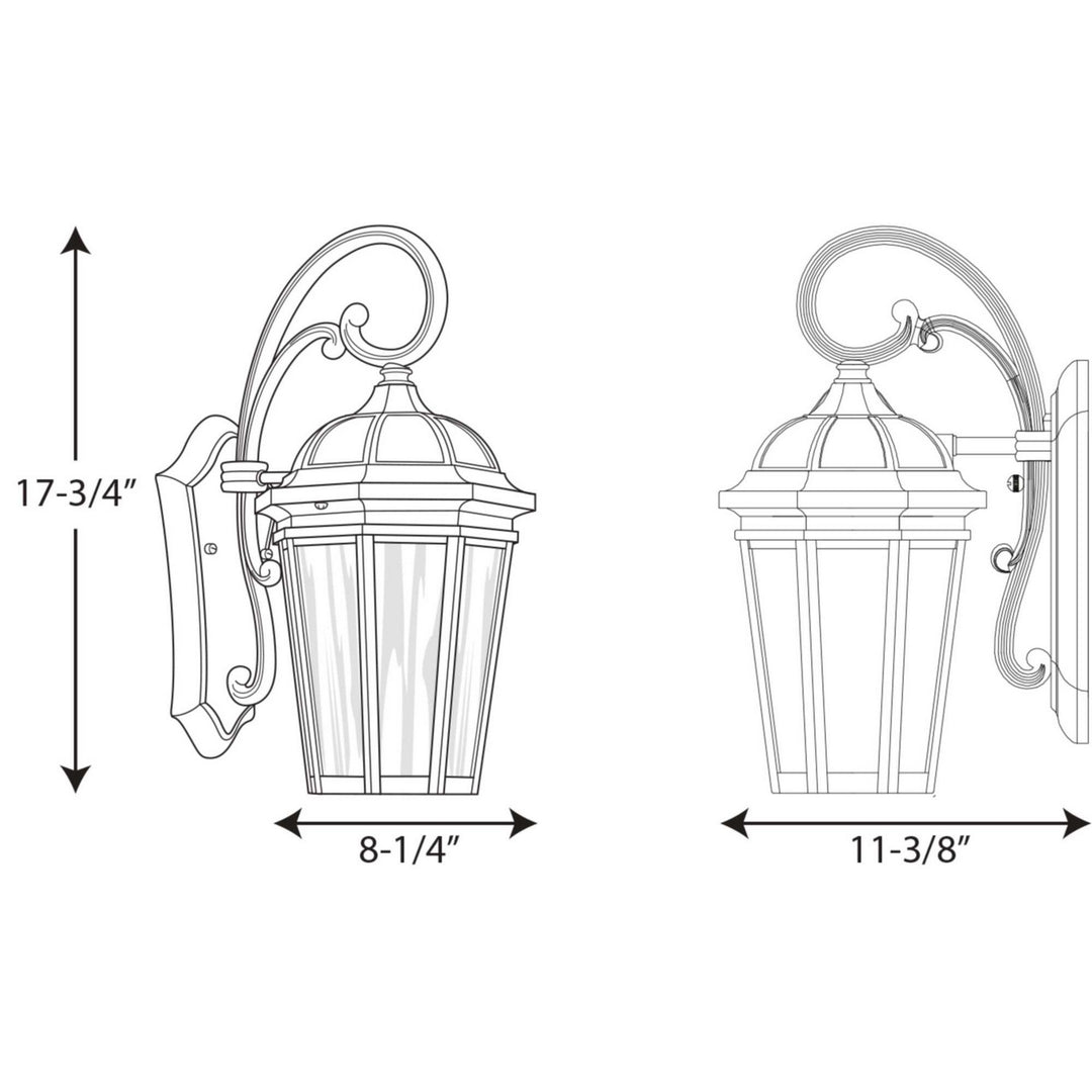 Progress Lighting P560015-020 Verdae One Light Wall Lantern Outdoor Bronze / Dark