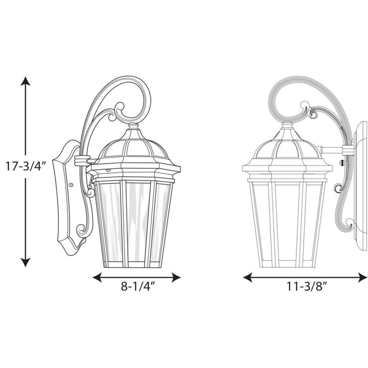 Progress Lighting P560015-020 Verdae One Light Wall Lantern Outdoor Bronze / Dark