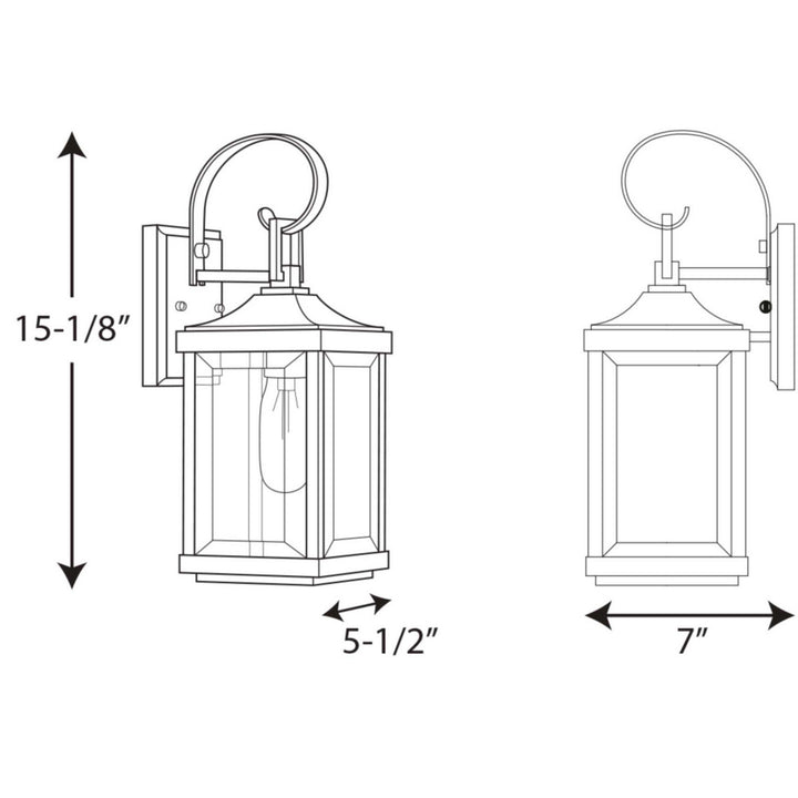 Progress Lighting P560021-020 Gibbes Street One Light Wall Lantern Outdoor Bronze / Dark