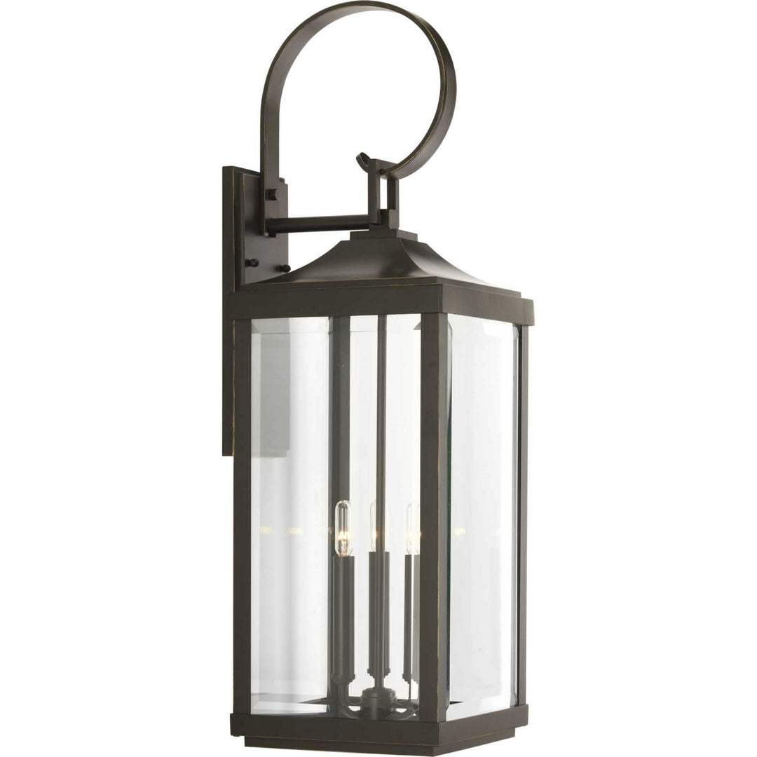 Progress Lighting P560023-020 Gibbes Street Three Light Large Wall Lantern Outdoor Bronze / Dark