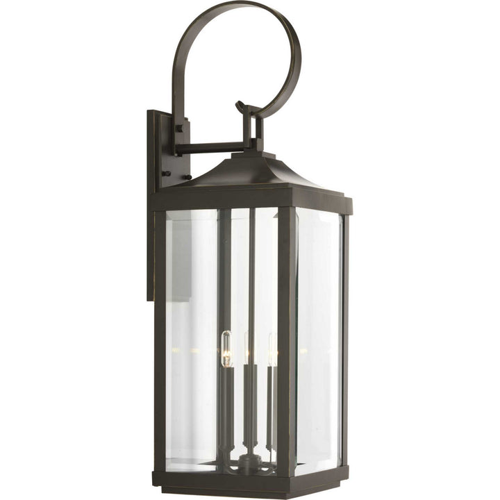 Progress Lighting P560023-020 Gibbes Street Three Light Large Wall Lantern Outdoor Bronze / Dark