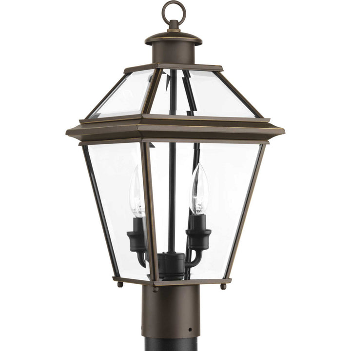 Progress Lighting P6437-20 Burlington Two Light Post Lantern Outdoor Bronze / Dark