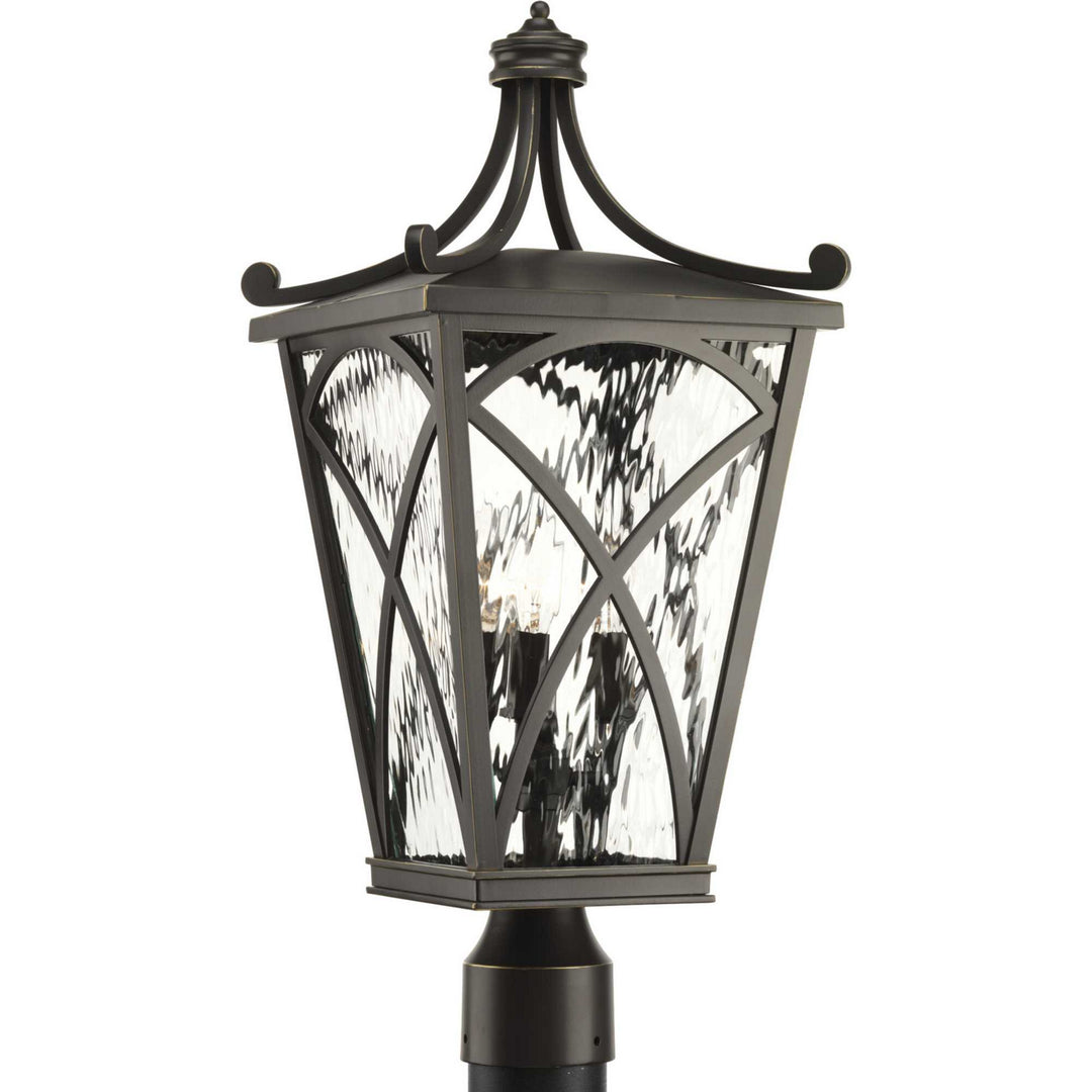 Progress Lighting P6442-108 Cadence Three Light Post Lantern Outdoor Bronze / Dark
