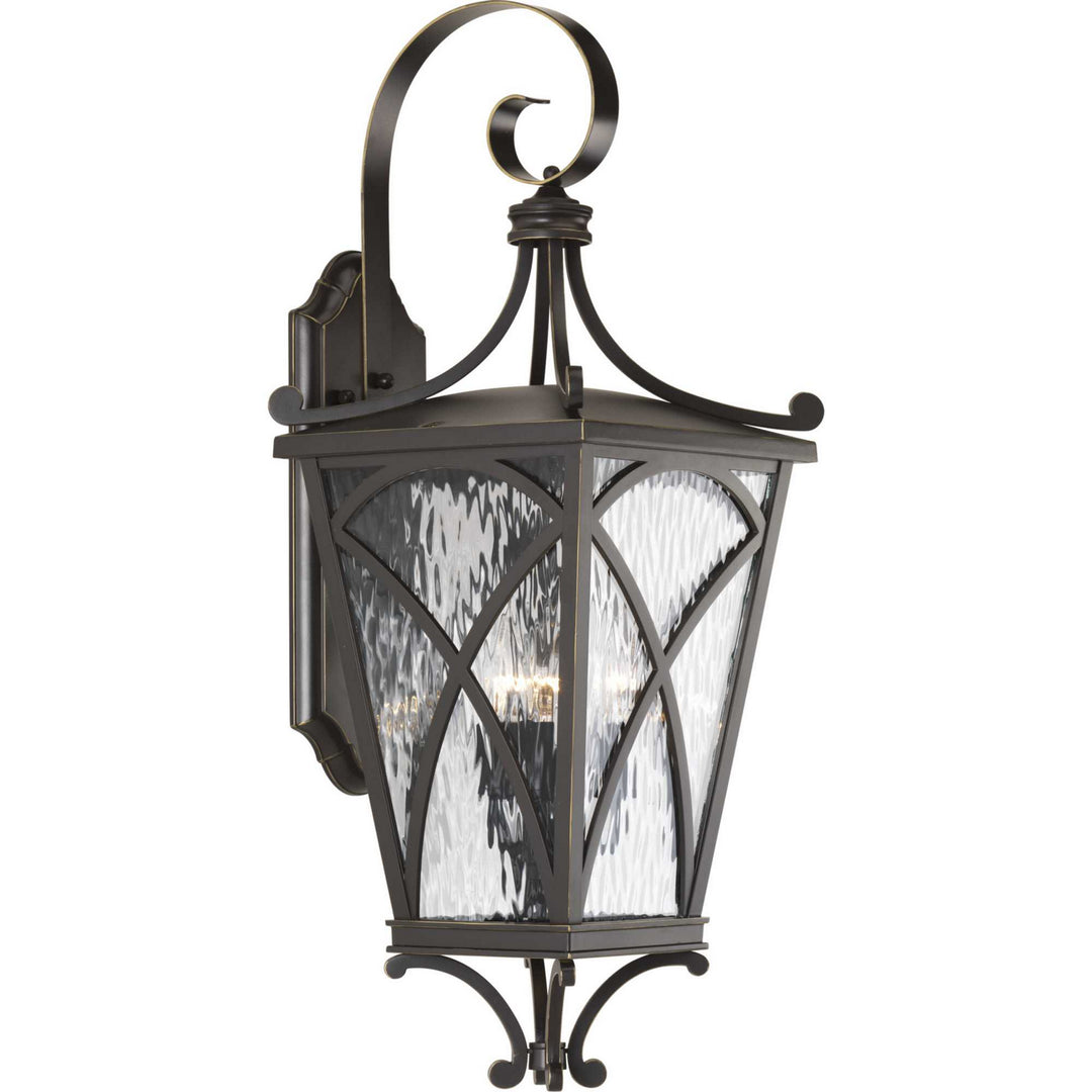 Progress Lighting P6639-108 Cadence Three Light Wall Lantern Outdoor Bronze / Dark