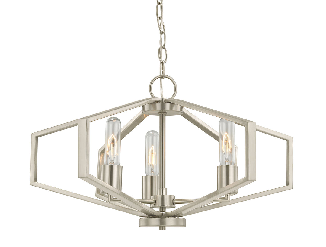 Dolan Designs Hexagon 1144-09 Chandelier Light - Satin Nickel