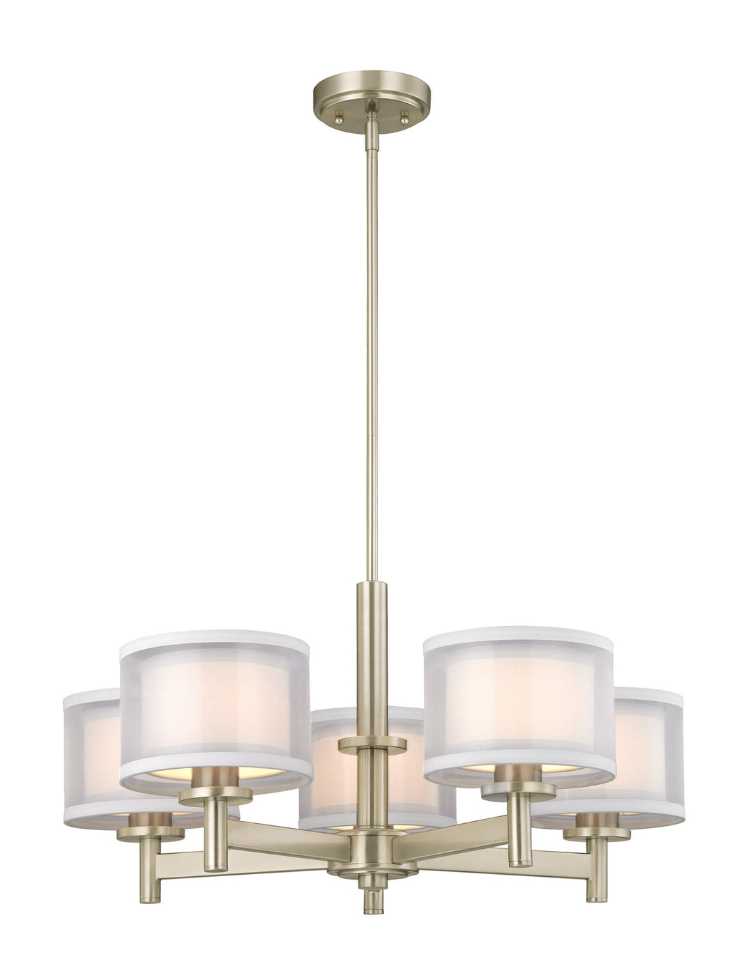 Dolan Designs Double Organza 1270-09 Chandelier Light - Satin Nickel