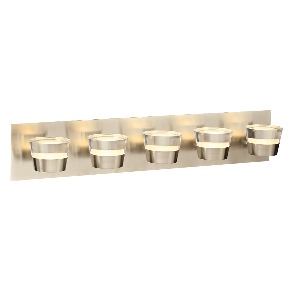 PLC Sitra 90065SN Bath Vanity Light 27 in. wide - Satin Nickel