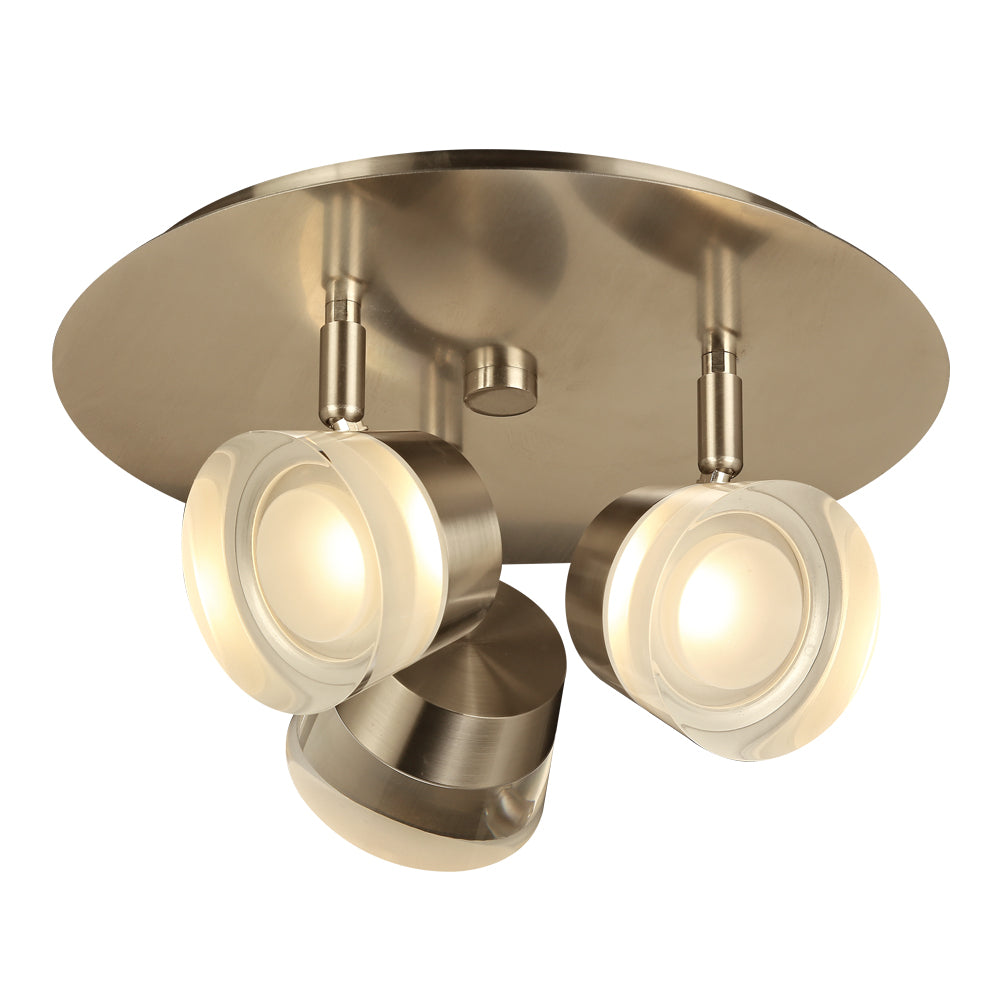 Plc Lighting 90068SN Sitra Led Vanity Ceiling Light Track Light Pewter, Nickel, Silver