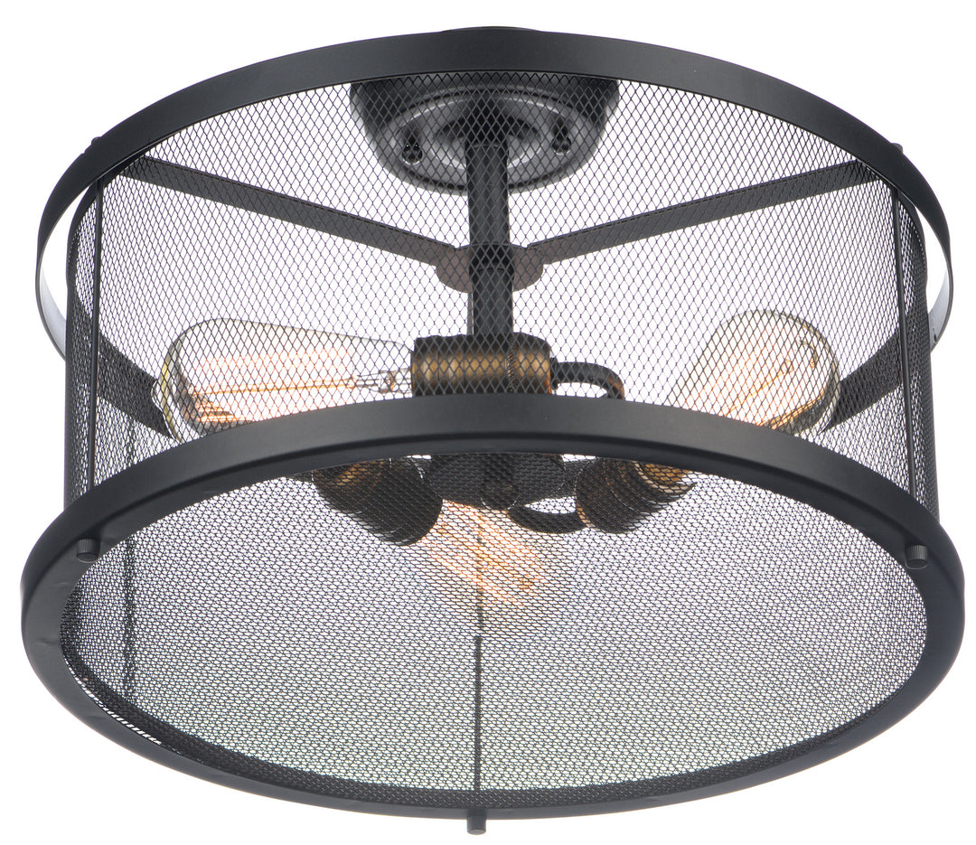 Maxim Palladium 20110BKNAB Ceiling Light - Black / Natural Aged Brass