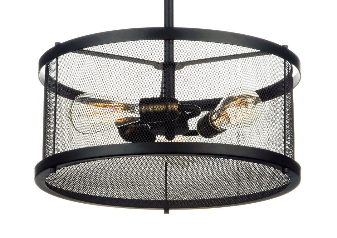 Maxim Palladium 20113BKNAB Pendant Light - Black / Natural Aged Brass