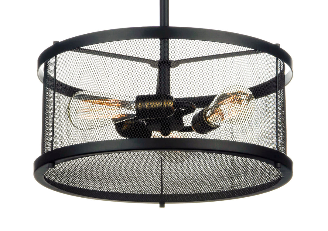 Maxim Palladium 20113BKNAB Pendant Light - Black / Natural Aged Brass