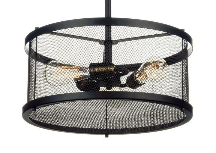 Maxim Palladium 20113BKNAB Pendant Light - Black / Natural Aged Brass