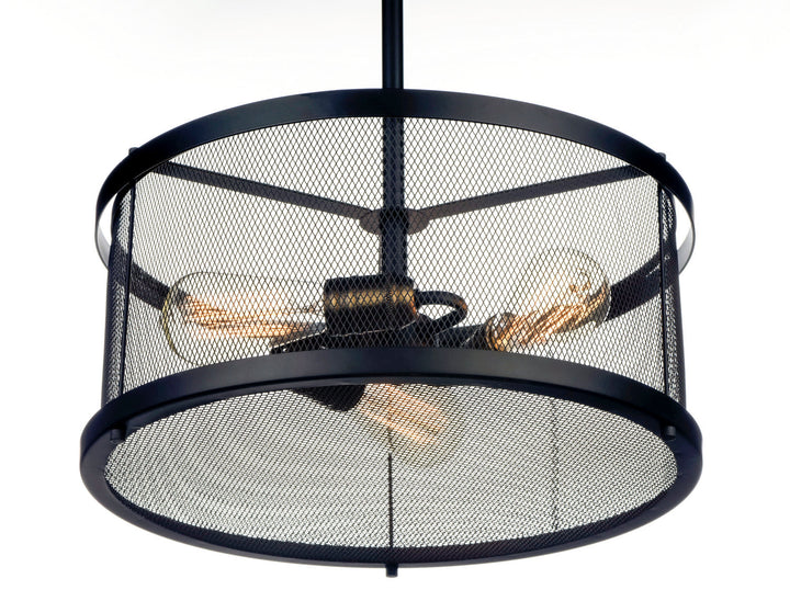 Maxim Palladium 20113BKNAB Pendant Light - Black / Natural Aged Brass