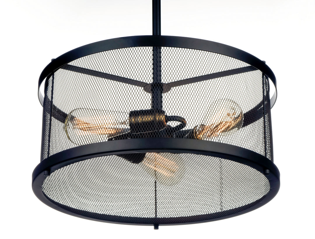 Maxim Palladium 20113BKNAB Pendant Light - Black / Natural Aged Brass