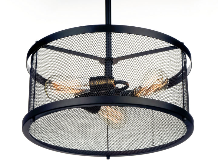 Maxim Palladium 20113BKNAB Pendant Light - Black / Natural Aged Brass