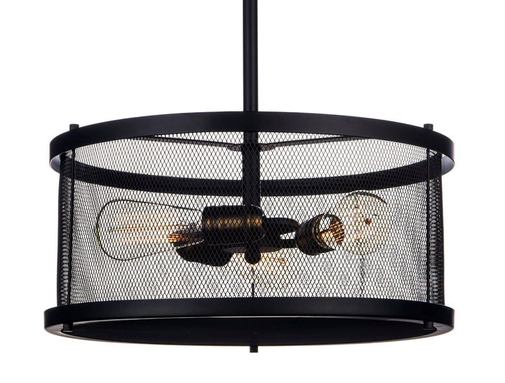 Maxim Palladium 20113BKNAB Pendant Light - Black / Natural Aged Brass