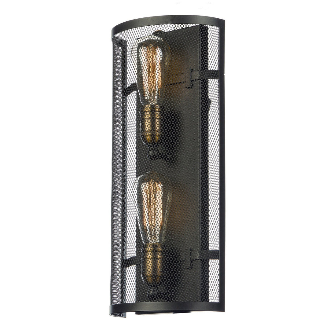 Maxim Palladium 20119BKNAB/BUI Wall Sconce Light - Black / Natural Aged Brass