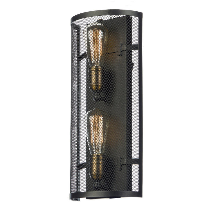 Maxim Palladium 20119BKNAB/BUI Wall Sconce Light - Black / Natural Aged Brass