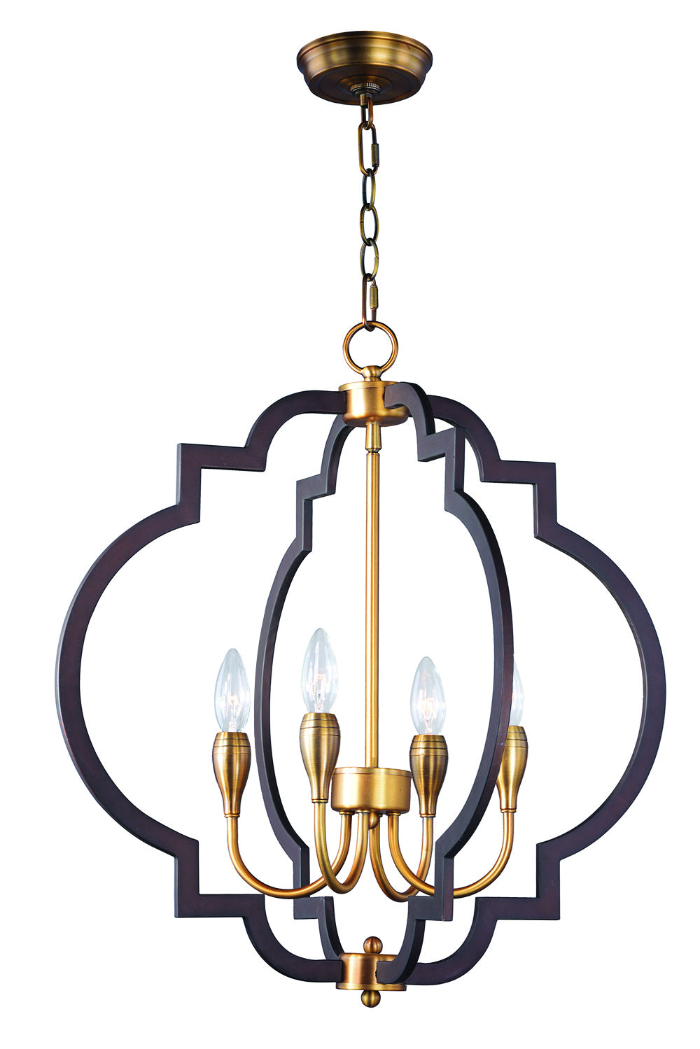 Maxim Crest 20293OIAB Chandelier Light - Oil Rubbed Bronze / Antique Brass