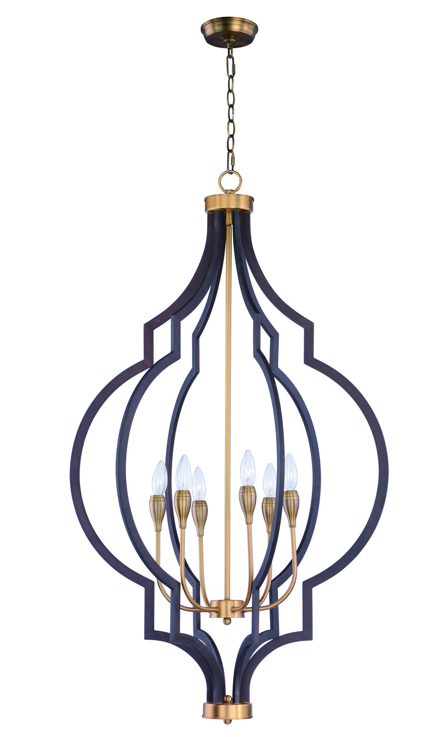 Maxim Crest 20296OIAB Chandelier Light - Oil Rubbed Bronze / Antique Brass