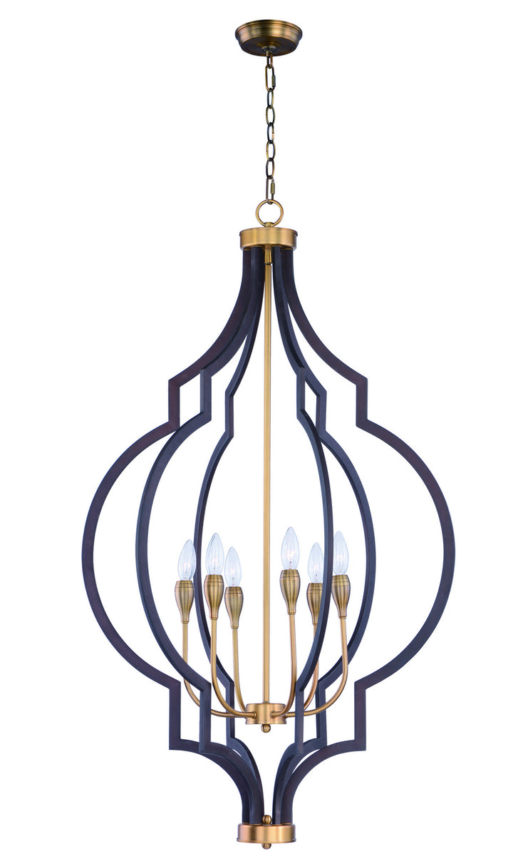 Maxim Crest 20296OIAB Chandelier Light - Oil Rubbed Bronze / Antique Brass