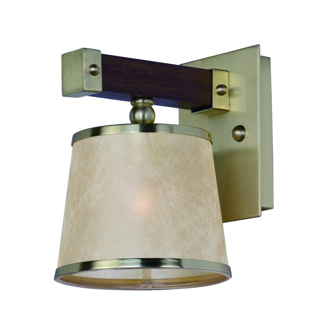 Maxim Maritime 20521AFAPSBR Wall Sconce Light - Antique Pecan / Satin Brass