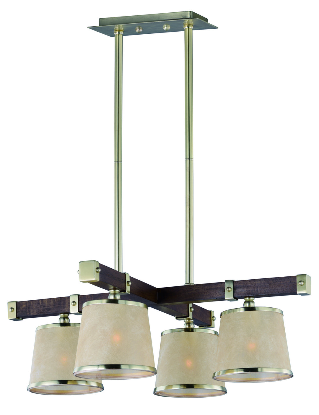 Maxim Maritime 20525AFAPSBR Chandelier Light - Antique Pecan / Satin Brass