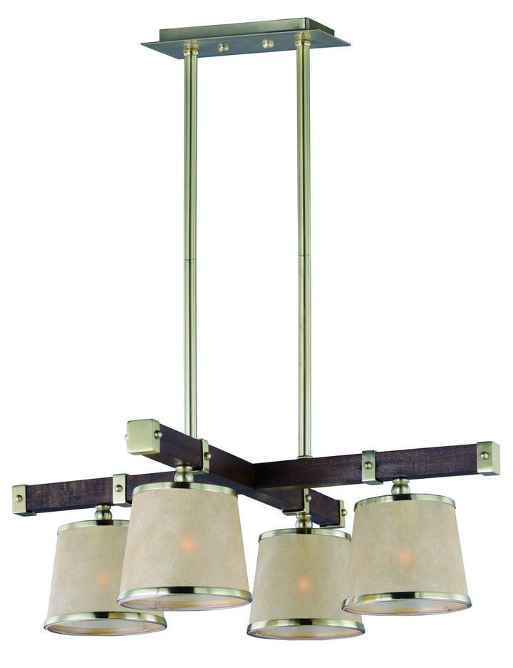 Maxim Maritime 20525AFAPSBR Chandelier Light - Antique Pecan / Satin Brass