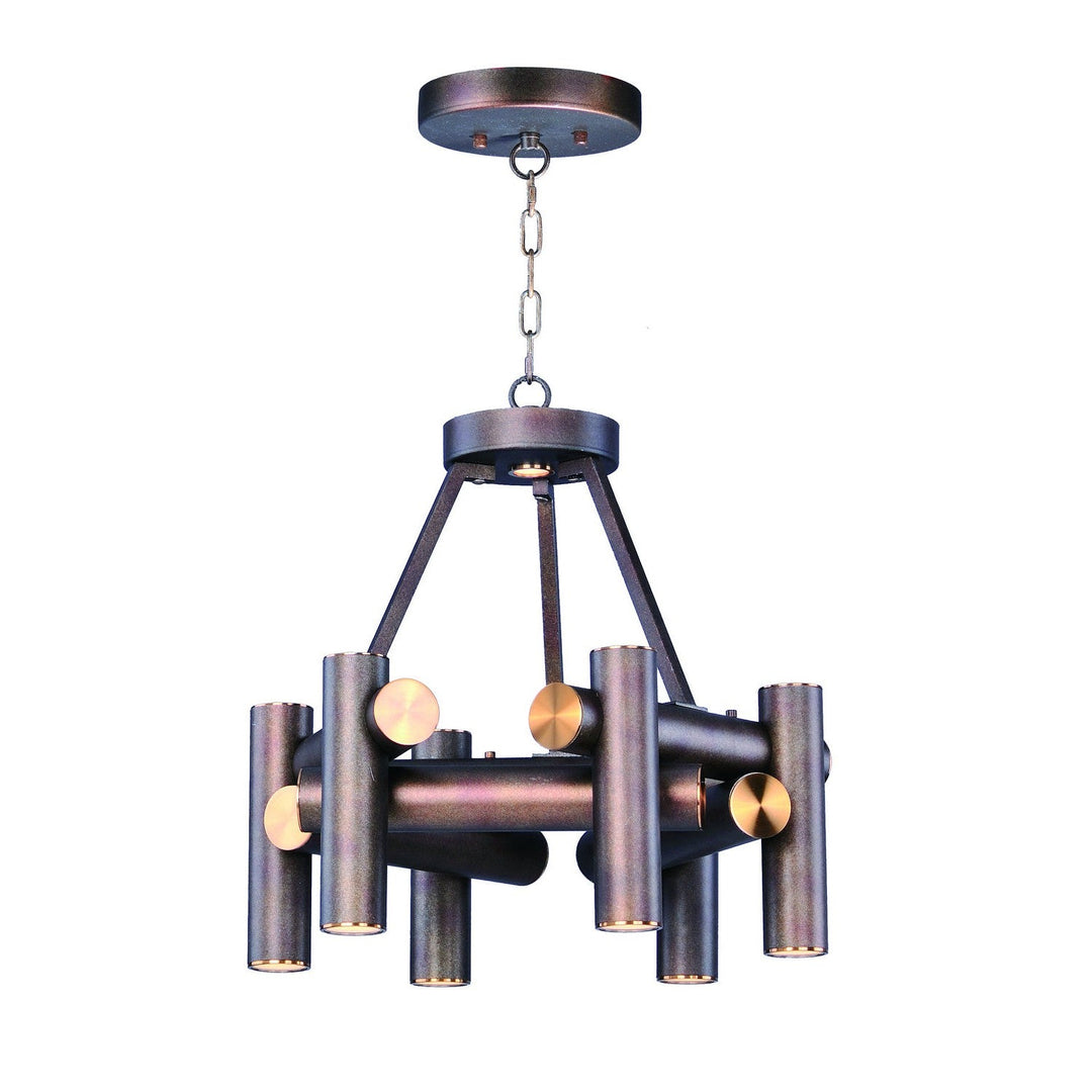 Maxim Tubular LED 20824BZFAB Chandelier Light - Bronze Fusion / Antique Brass