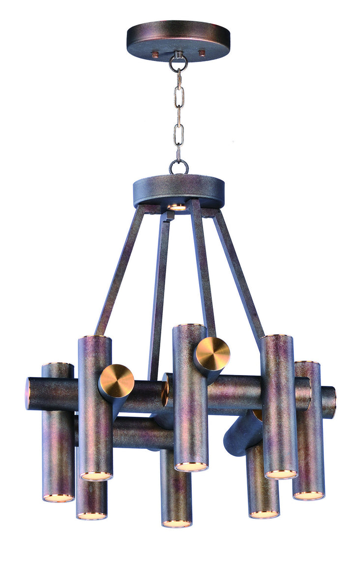 Maxim Tubular LED 20826BZFAB Chandelier Light - Bronze Fusion / Antique Brass