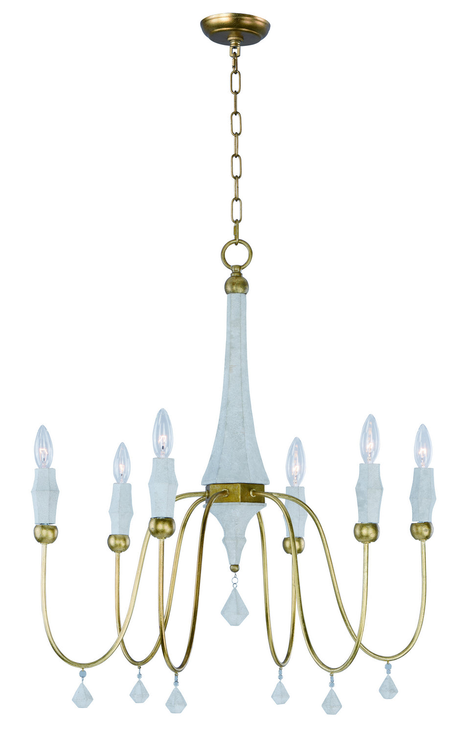 Maxim Claymore 22436CSTGL Chandelier Light - Claystone / Gold Leaf